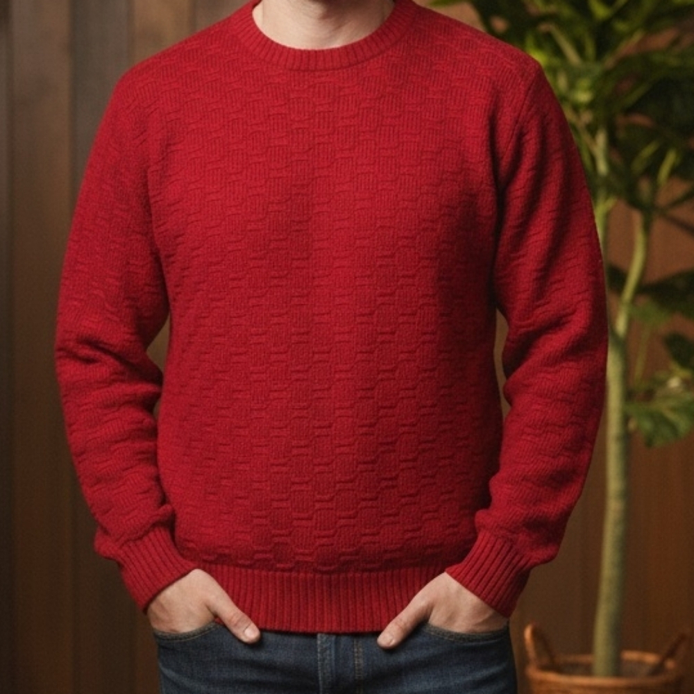 Vintage Bill Blass men's knit sweater, 100% cotton Size XL